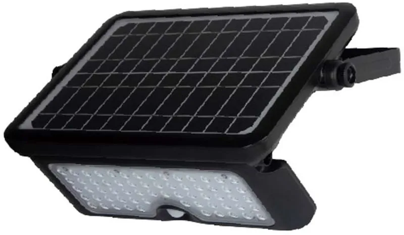 VT-787-10 Solar schijnwerper met bewegingssensor 10W 1150 lumen IP65 buitenlamp från V-TAC i Svart – produktbild