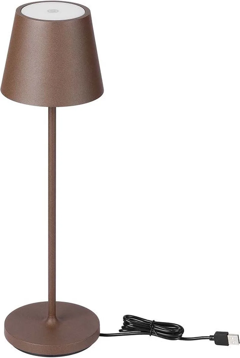 VT-7997-C Draadloze Oplaad Tafellamp - IP54 - 1.5W- 150 Lumen - 3000K de V-TAC en Corten – photo produit