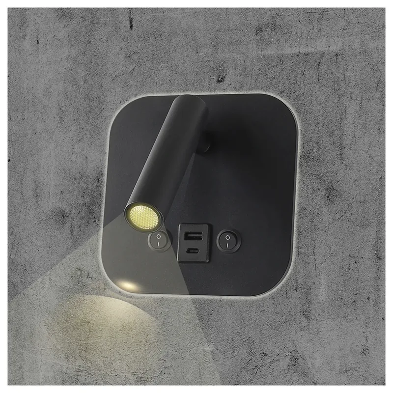 VT-80068-B 240036 Nachttischlampe SMD LED LED 8 W Warmweiß EEK: F (A - G) Schwarz von V-TAC – Produktfoto