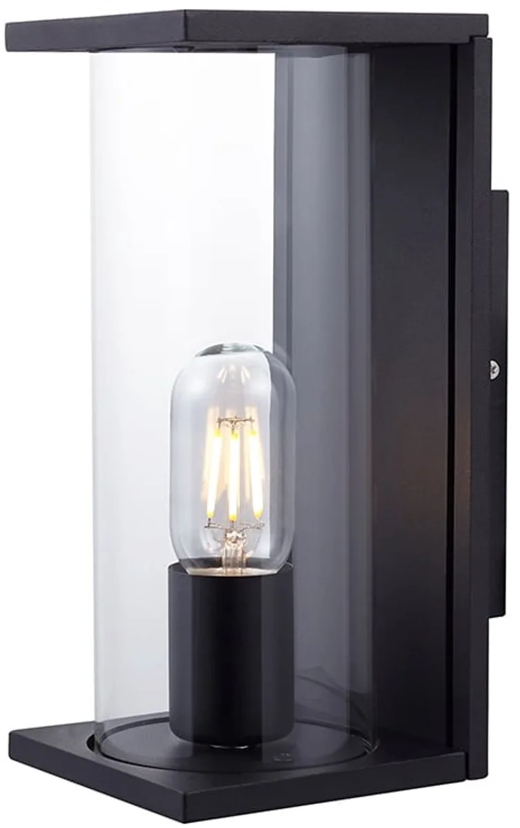 VT-81050 LED Buiten Wandlamp - E27 Houder - IP44 - Helder Glas - Mat Zwart de V-TAC en Matzwart – photo produit