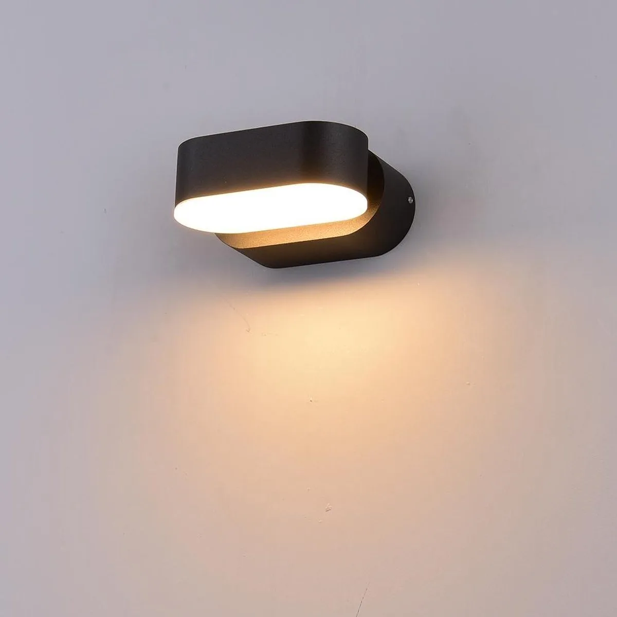 VT-816 LED wandlamp kantelbaar - 6W - 3000K - 660 Lumen de V-TAC en Noir – photo produit