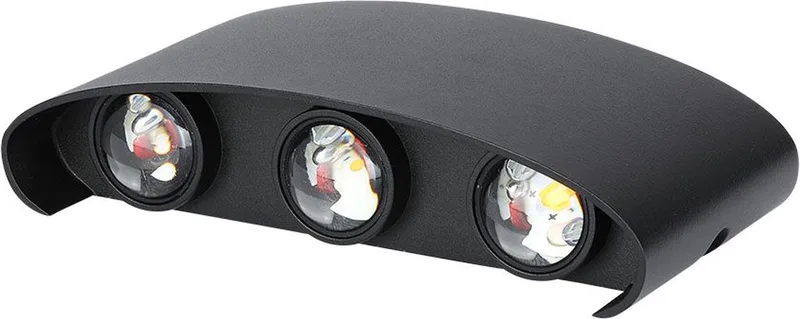 VT-846-B-N LED Wandlampen Omhoog-omlaag wandlamp 5W 630lm 3000K IP65 VT-846-B-N de V-TAC en Noir – photo produit
