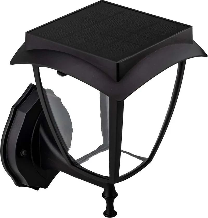 VT-982 Solar Verlichting Wandlampen 2W 110lm 3000K IP65 VT-982 fra V-TAC i Matzwart – produktbillede