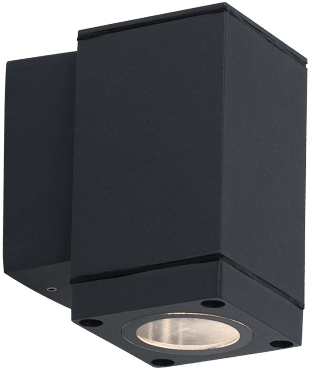 Wandlamp aluminium buitenlamp wandlamp huis, down spot, LED 4,5W 400Lm warm wit, LxBxH 6,3x9,9x11,2 cm fra V-TAC i Grå – produktbillede