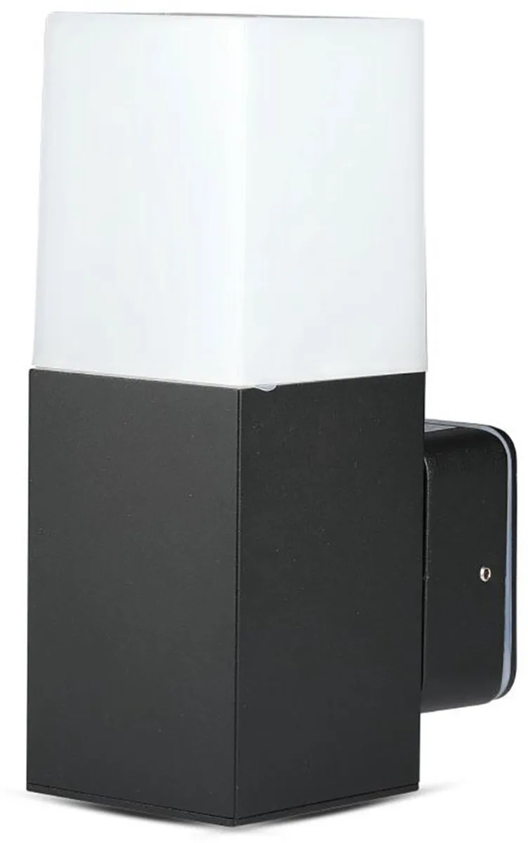 Wandlamp aluminium huis wandlamp buiten, LED 4,5W 400Lm warm wit, LxBxH 12,1x8x25 cm de V-TAC en Noir – photo produit