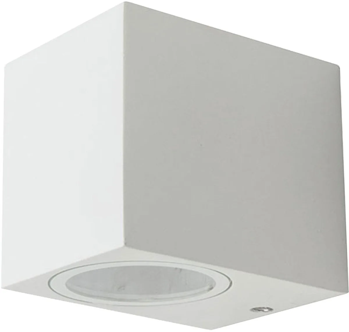 Wandlamp buitenlamp downspot gevellamp aluminium glas wit, 1x LED 4,5W 400Lm warm wit, BxHxD 6,8x8x9,2 cm de V-TAC en Blanc – photo produit
