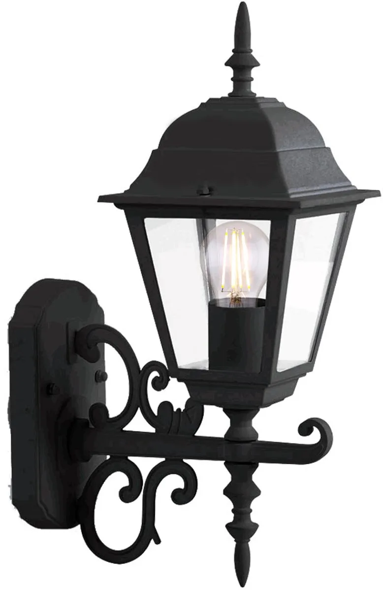 Wandlamp buitenlantaarn wandlamp gevellamp, aluminium glas helder, 1x E27, BxHxD 14,8x40x22,5 von V-TAC in Schwarz – Produktfoto