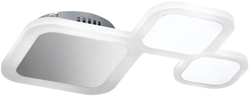 LED design plafondlamp woonkamer eetkamer verlichting chroom spot armatuur DIMMABLE WOFI 9630.03.01.6000 fra Wofi i Sølv – produktbillede