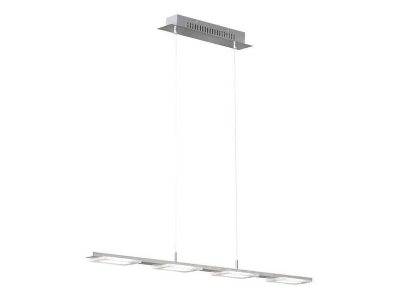 LED Pendelleuchte, LED fest integriert, Warmweiß, Esstisch, Küchen-Lampen hängend, Kücheninsel, mehrflammig, Breite 87cm de Wofi en Argent – photo produit