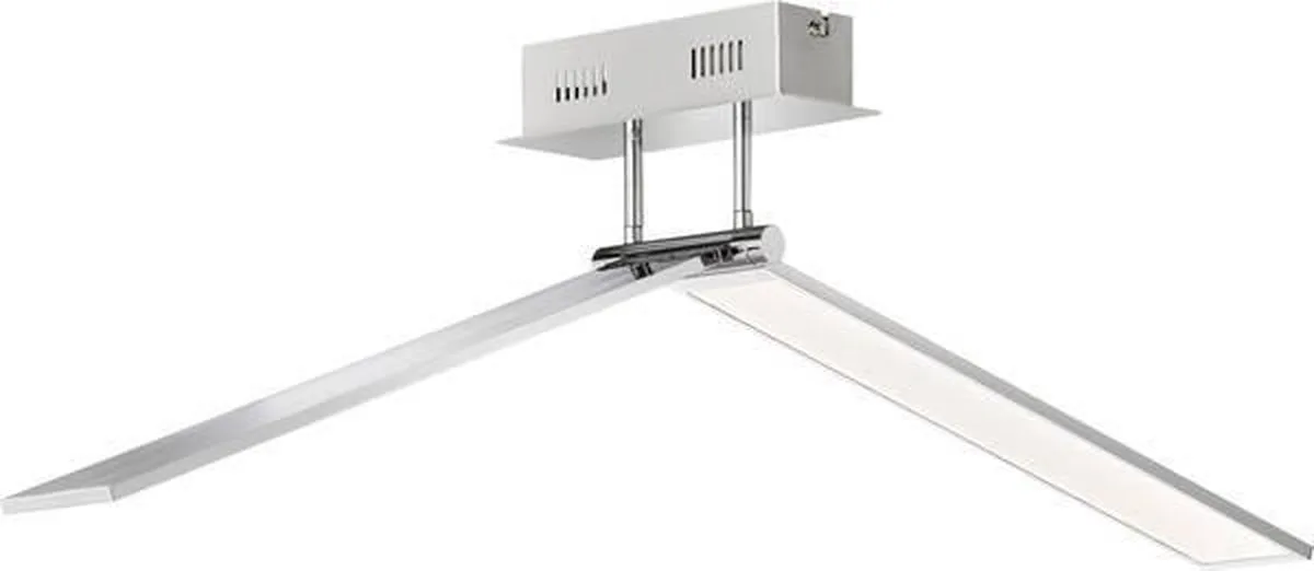 LED plafondlamp plat lang zwenkbaar LED lang, dimbaar ALU, 1x LED 26,5W 1700Lm warm wit, L 100 cm de Wofi en Argent – photo produit