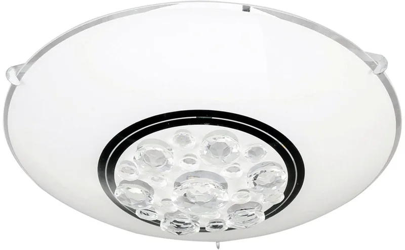 LED plafondlamp ronde verlichting glas kristallen helder spotlight lamp WOFI 922101060250 van Wofi in Wit – productfoto