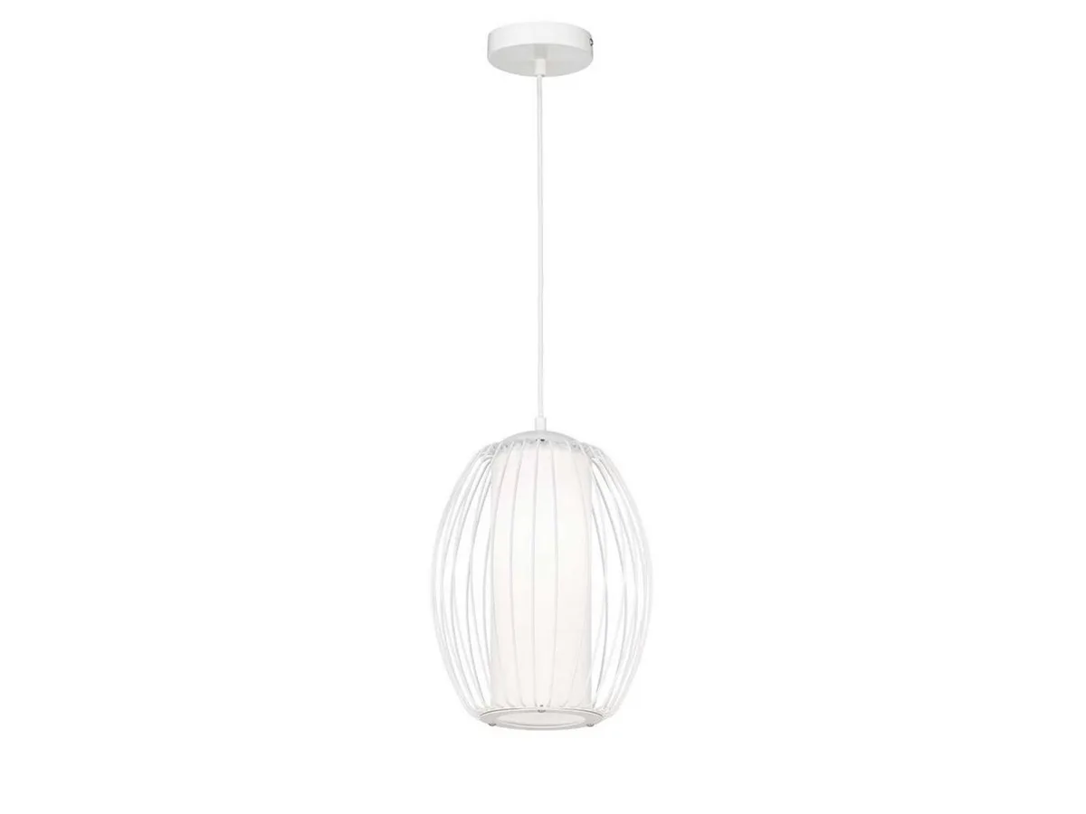 Pendelleuchte, ohne Leuchtmittel, Esstisch Gitter-Lampe Lampenschirm Milch-Glas Wohnzimmerlampen hängend de Wofi en Blanc – photo produit