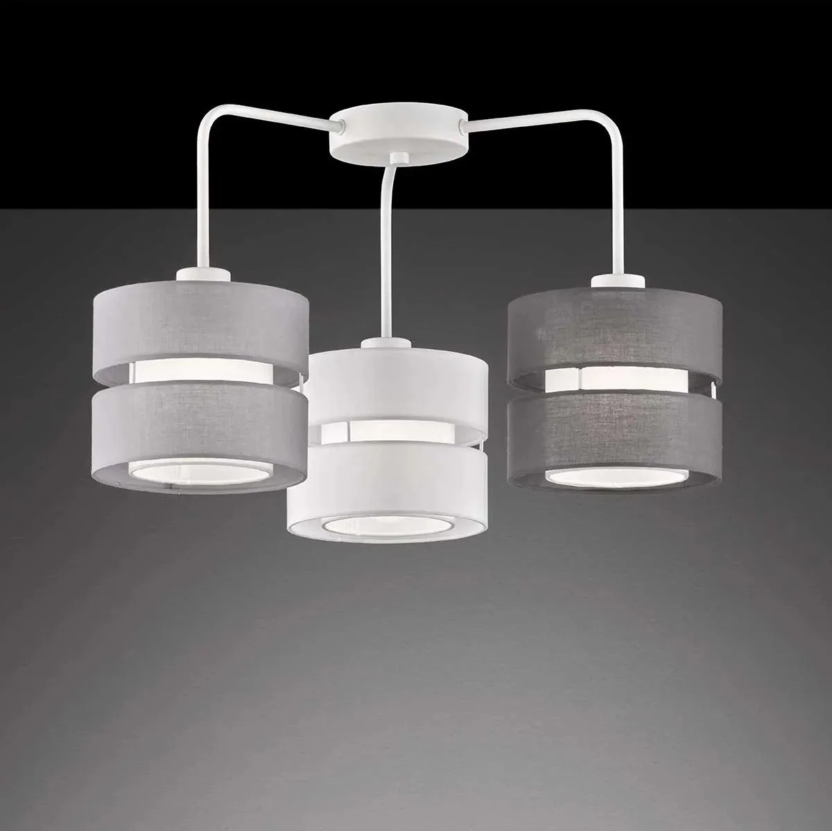 Plafondlamp Belle 56 cm de Wofi en Blanc – photo produit