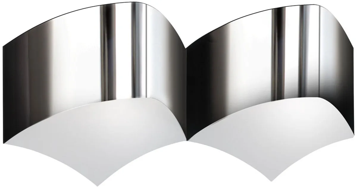 Wandlamp 2 vlammen halverlichting chroom wandlamp woonkamerverlichting, 2x G9 stopcontacten, LxBxH 45x11x18,5 cm de Wofi en Argent – photo produit
