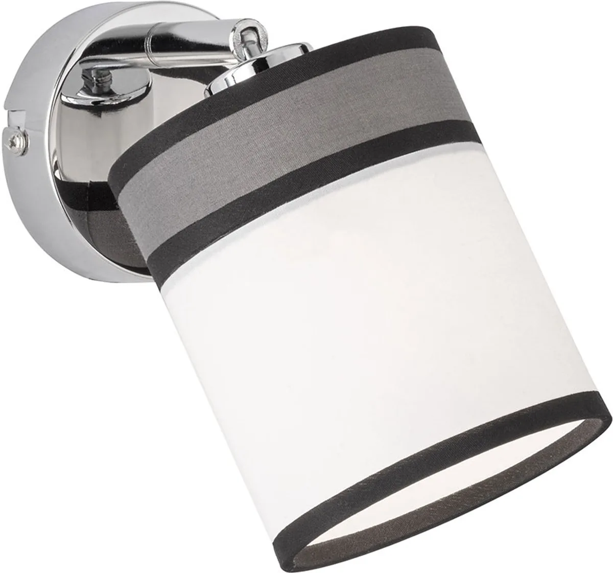 Wandlamp slaapkamer stoffen wandlamp zwenkarm wandlamp binnen modern design, textielen kap metaal, E14 fitting, LxBxH 10x15,5x15,5 cm, Wofi 11771 fra Wofi i Hvid – produktbillede