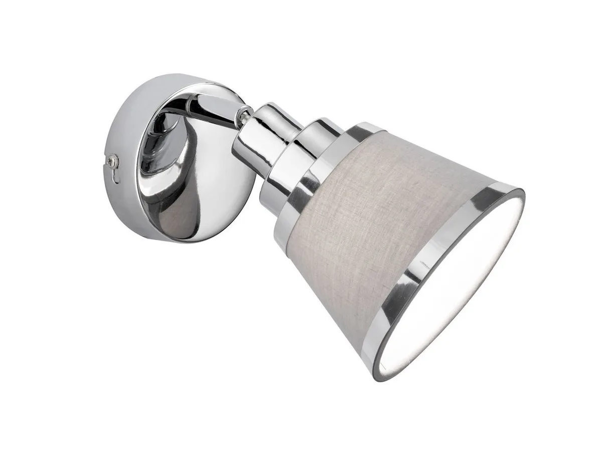 Wandstrahler, ohne Leuchtmittel, innen, Wandlampe Treppenhaus Leselampe Nachttischlampe Wand, Höhe 19cm de Wofi en Gris, Argent – photo produit