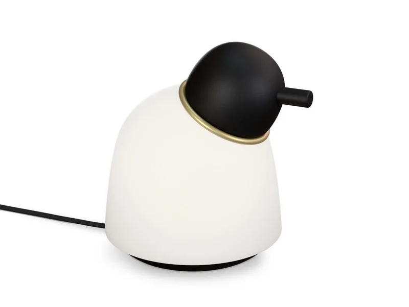 Bird Tafellamp H21,5 Black/Brass/Opal van Belid – productfoto