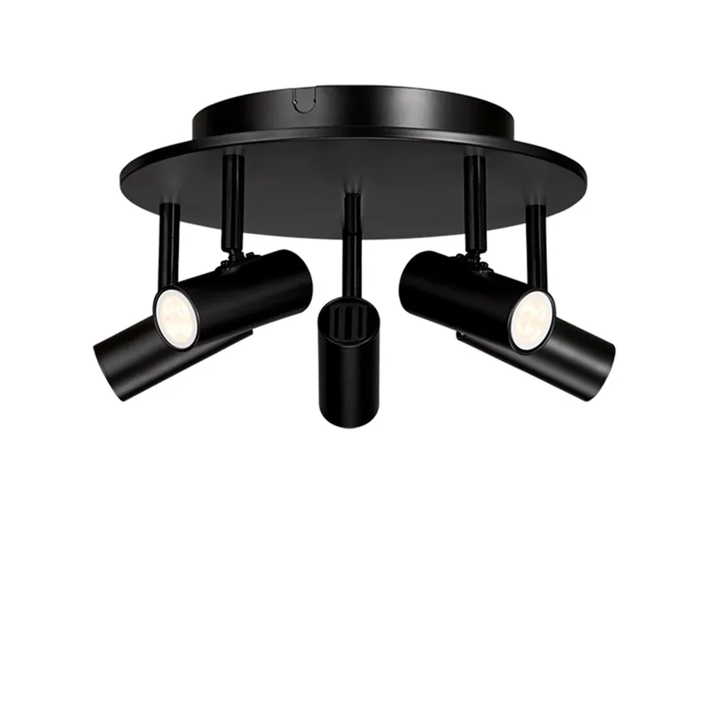 Cato 5-spot Plafonnier Mat Noir/Mat Noir de Belid – photo produit