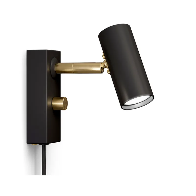 Cato Applique Murale Mat Noir/Laiton de Belid – photo produit
