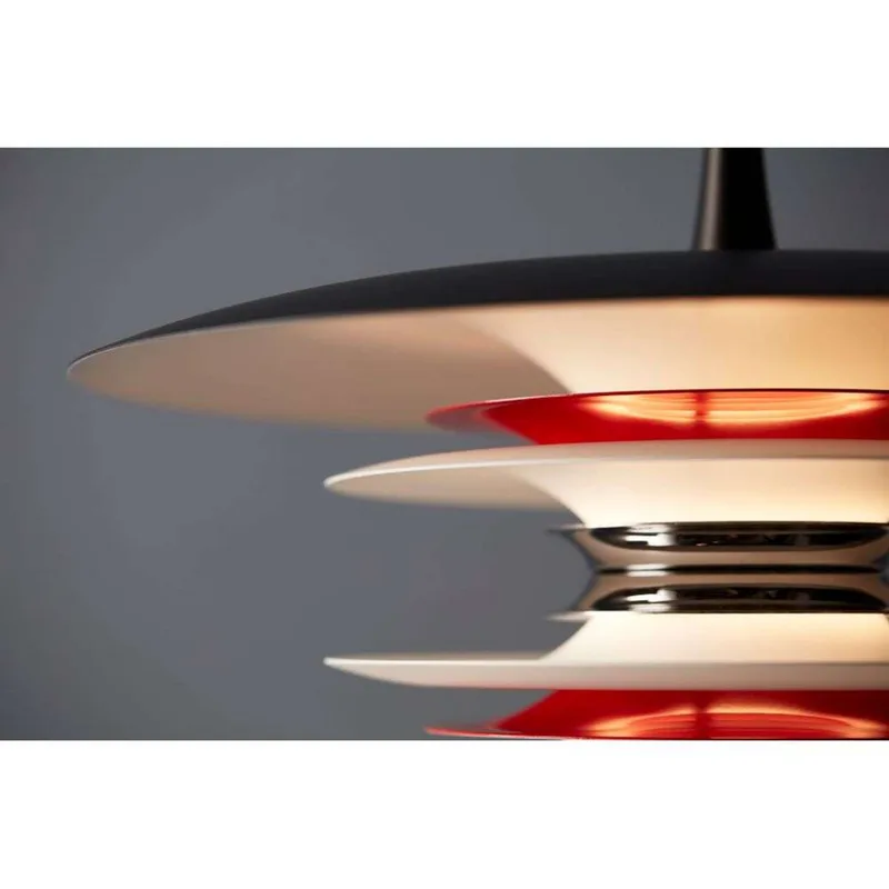 Diablo Hanglamp Ø300 Mat Zwart/Glanzend Rood de Belid – photo produit