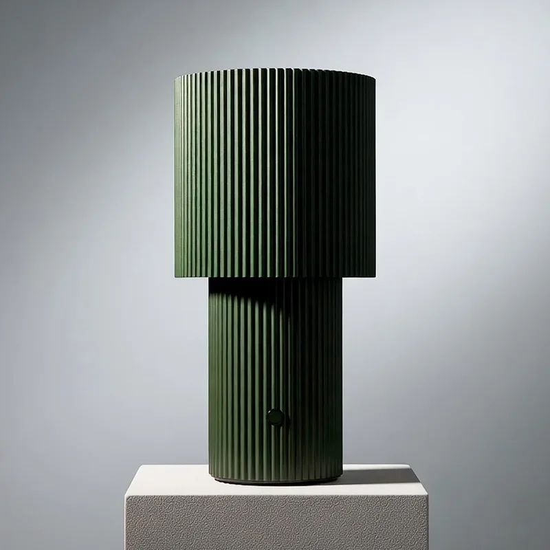 Iluma LED-batterijgevoede tafellamp, olijfgroen, hoogte 22,1 cm - Herstal Belid - Woonkamer - Modern - Aluminium - 1 lamp van Belid – productfoto