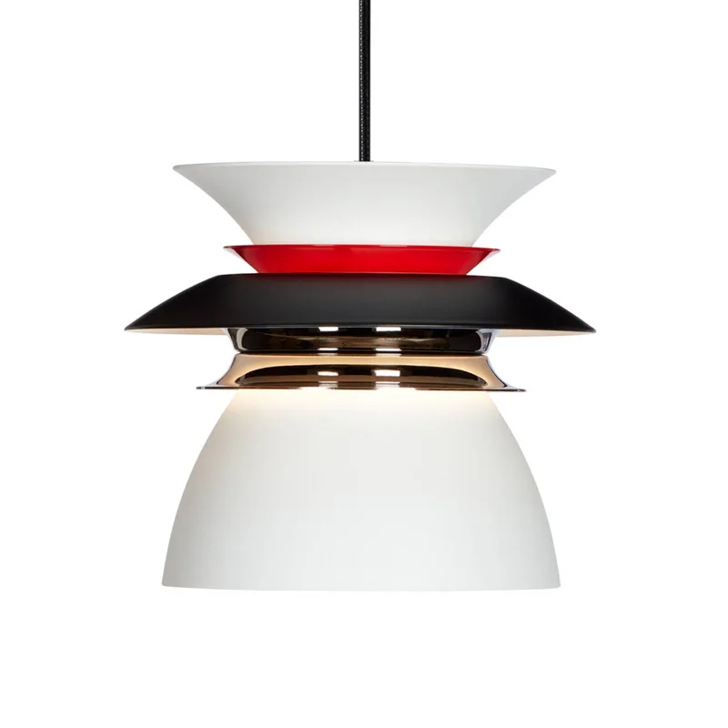LED hanglamp Diablo, Ø 16,5 cm, zwart/rood fra Belid i Hvid, Sort, Rød – produktbillede 1 af 5
