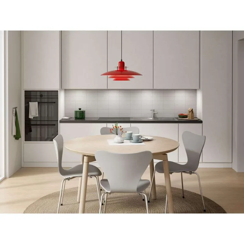 Primus Pendelleuchte Ø43cm Rot Glänzend-Mattschwarz von Belid – Produktfoto