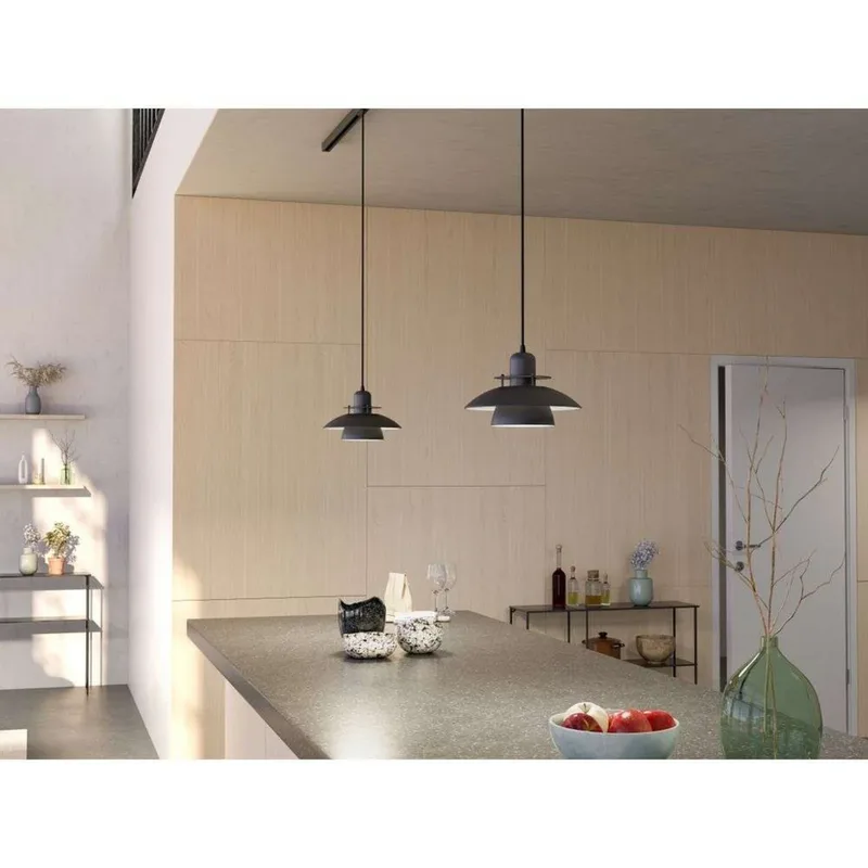 Primus IV hanglamp, wit/chroom, Ø 28 cm, metaal van Belid – productfoto