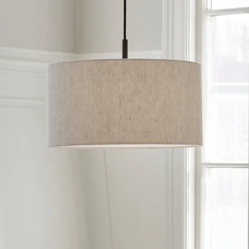 Soft hanglamp, Ø 44 cm, naturel/brons, linnen fra Belid – produktbillede