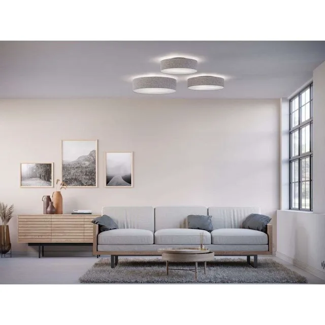 Soft Plafondlamp Ø44 Grey Wool