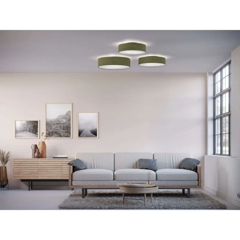Soft Plafondlamp Ø60 Green Wool de Belid – photo produit