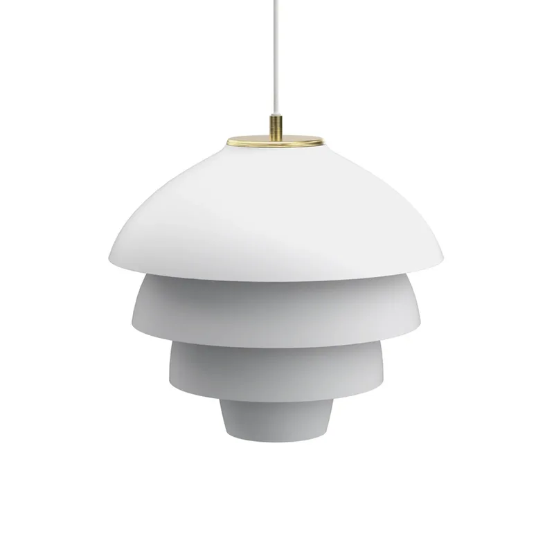 Valencia hanglamp, Ø 42 cm, wit/messing, E27 de Belid – photo produit
