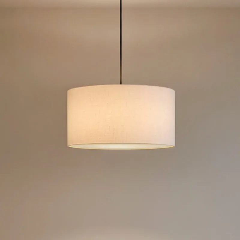 Zachte hanglamp, Ø 60 cm, wit/brons, linnen, 3-lamps fra Belid – produktbillede