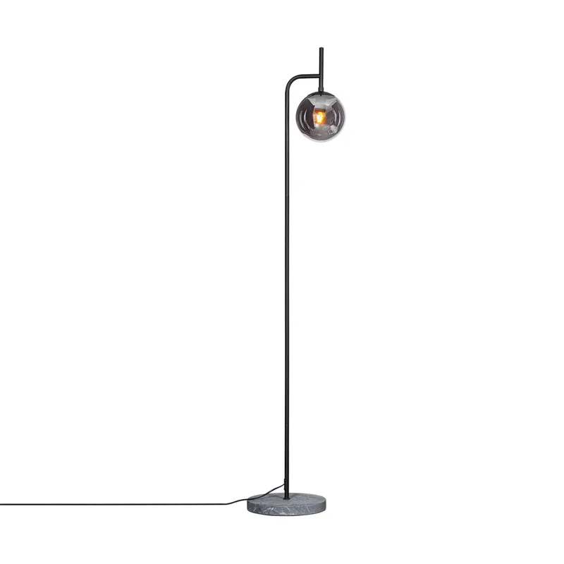 Lampadaire Boyle 163,5 cm Gris fumé de By Rydéns en Marmer, Noir, Rookgrijs – photo produit