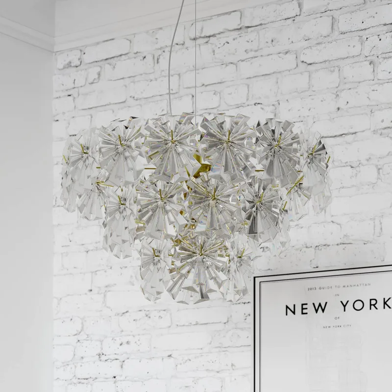 By Rydens hanglamp Lorraine, Ø 52 cm, helder fra By Rydéns i Messing, Helder – produktbillede 1 af 3