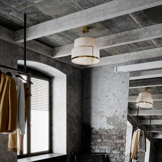 By Rydens hanglamp Marcel, messing/wit, Ø 50 cm van By Rydéns in Messing, Wit – productfoto 3 van 3