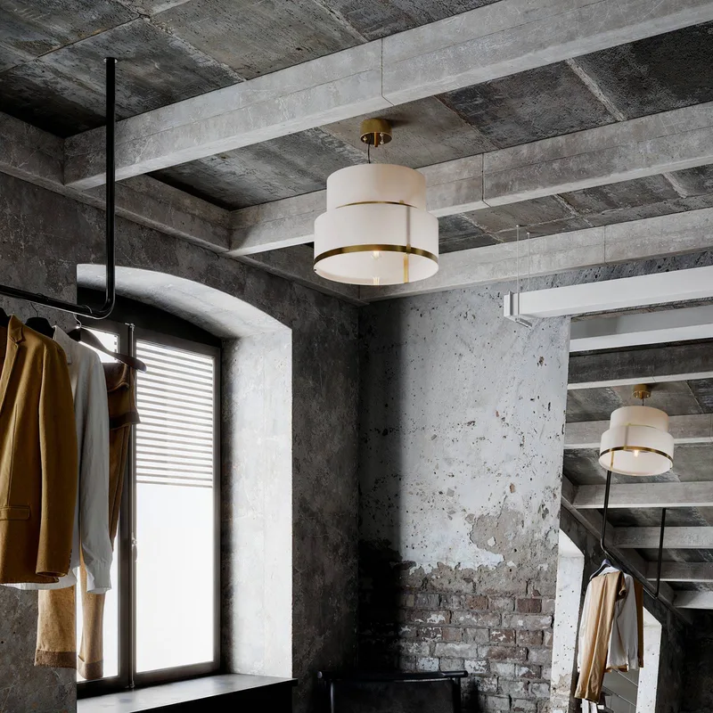 By Rydens hanglamp Marcel, messing/wit, Ø 50 cm van By Rydéns in Messing, Wit – productfoto 3 van 3