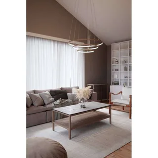 By Rydens suspension LED Trione, naturelle, Ø 80 cm, bois de By Rydéns en Naturel, Nikkel – photo produit 2 sur 4