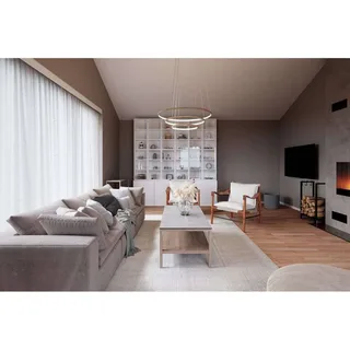 By Rydens suspension LED Trione, naturelle, Ø 80 cm, bois de By Rydéns en Naturel, Nikkel – photo produit 4 sur 4