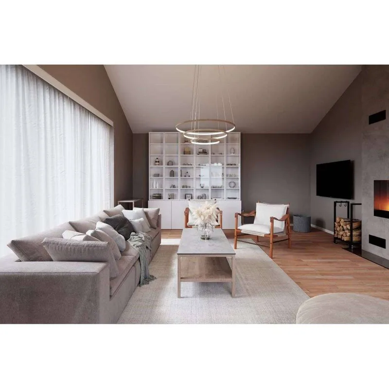 By Rydens suspension LED Trione, naturelle, Ø 80 cm, bois de By Rydéns en Naturel, Nikkel – photo produit 4 sur 4