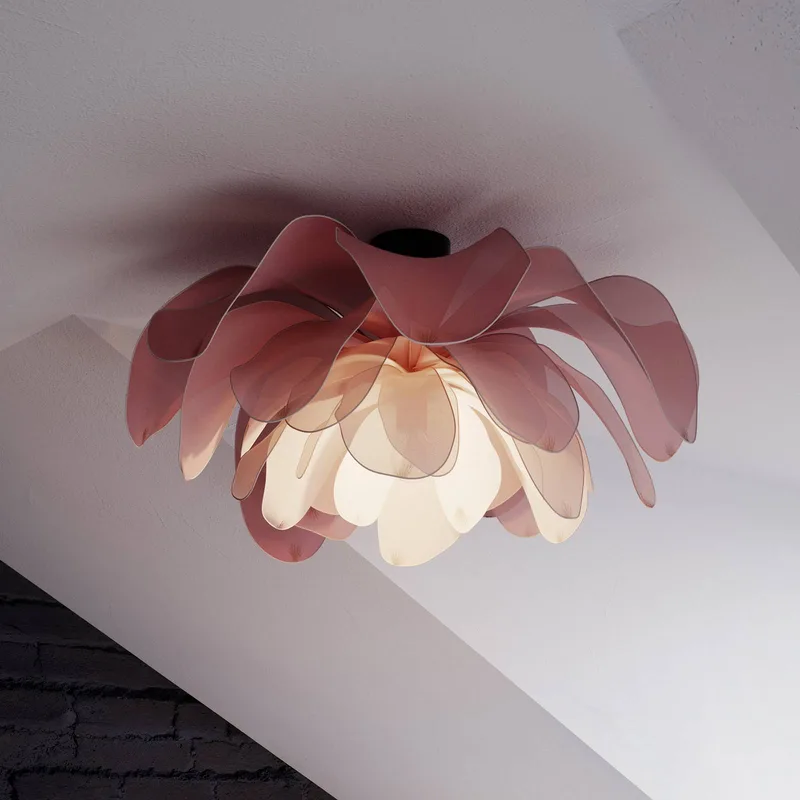 By Rydens plafondlamp Lou Lou, roze, Ø 80 cm, textiel fra By Rydéns i Lyserød, Sort – produktbillede 1 af 3