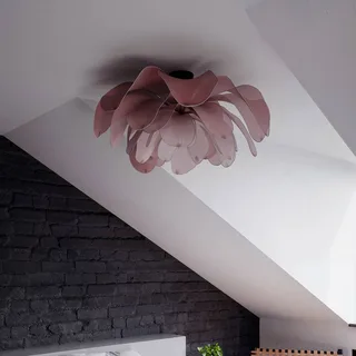 By Rydens plafondlamp Lou Lou, roze, Ø 80 cm, textiel fra By Rydéns i Lyserød, Sort – produktbillede 3 af 3