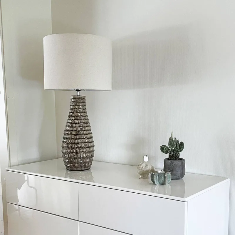 By Rydens tafellamp Bartha, bruin/beige, hoogte 74 cm fra By Rydéns i Brun, Beige – produktbillede 3 af 3