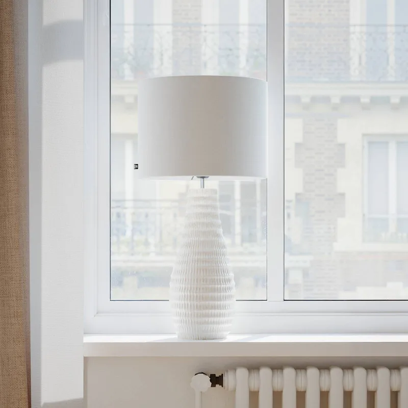 By Rydens tafellamp Bartha, crème/beige, hoogte 74 cm fra By Rydéns i Creme, Beige – produktbillede 1 af 3