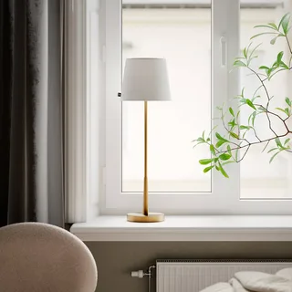 By Rydens tafellamp Lumi, 69 cm, goud/wit, textiel van By Rydéns in Goud, Wit – productfoto 1 van 2