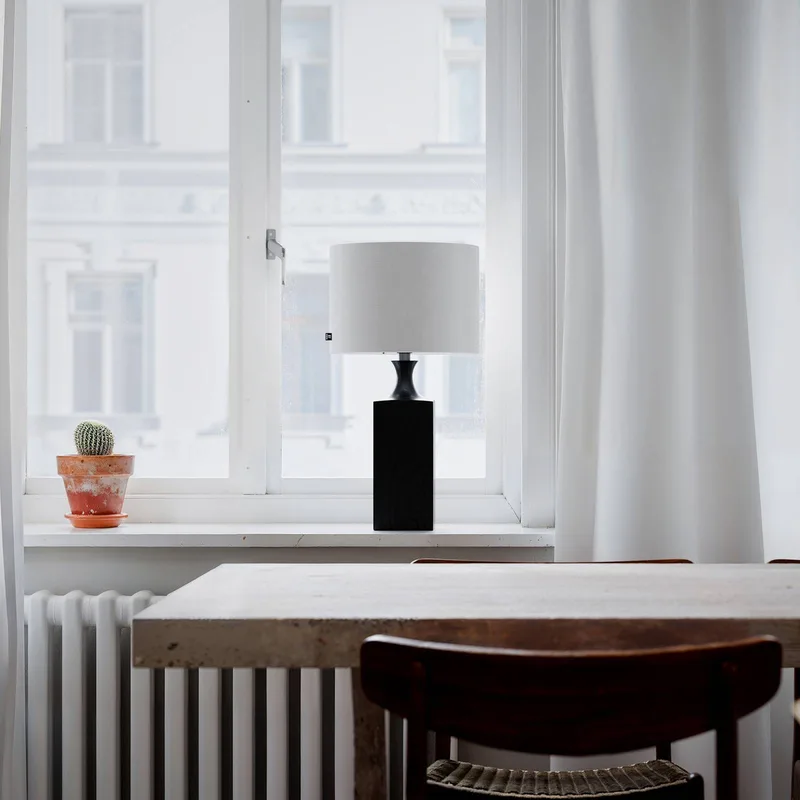 By Rydens lampe de table Woody, hauteur 56 cm, noir/blanc, bois de By Rydéns en Noir, Blanc – photo produit 2 sur 3