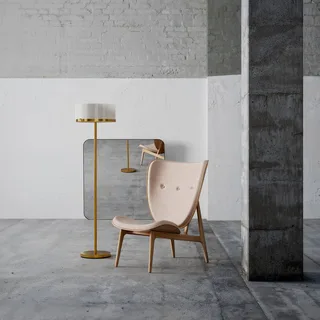 By Rydens vloerlamp Marcel, messing/wit, hoogte 150 cm by By Rydéns in Brass, White – product photo 2 of 2