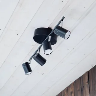 Correct loftspot, 4 lamper fra By Rydéns i Mat zwart – produktbillede 1 af 2