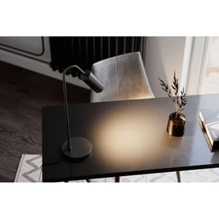 Curve bordlampe, metal, GU10 fra By Rydéns i Matzwart – produktbillede 1 af 4