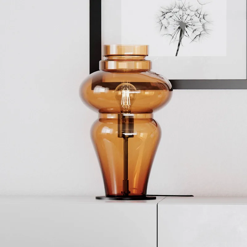 Dolores lampe de table hauteur 40 cm de By Rydéns en Cognac – photo produit 1 sur 3